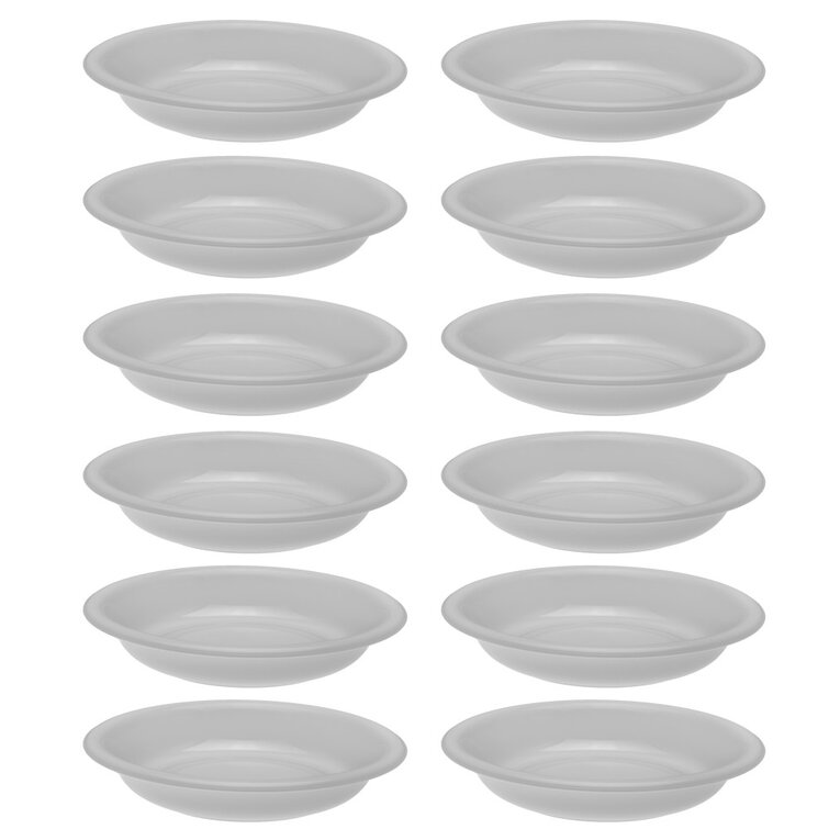 Microwavable plastic outlet dishes